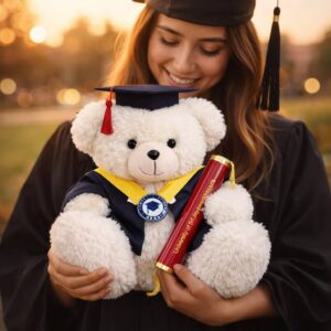 Dreamy Graduation Teddy Bear 40cm – Custom Name & Scroll Print Teddy