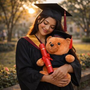 50cm Aurther Graduation Teddy Bear light brown and dark brown premium plush gift Sri Lanka