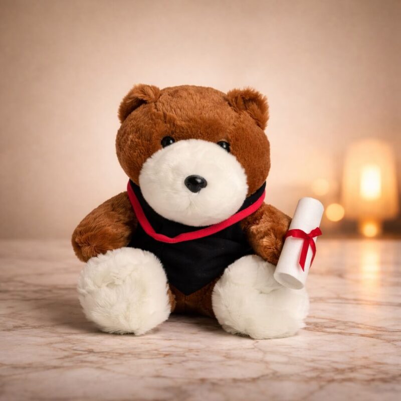 Elegant Graduation Teddy Bear with scroll premium soft plush gift Sri Lanka