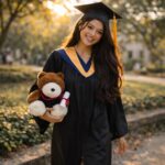 Elegant Graduation Teddy Bear with scroll premium soft plush gift Sri Lanka
